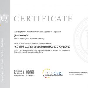 ICO ISO 27001 Auditor