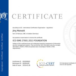ICO ISMS 27001 Foundation